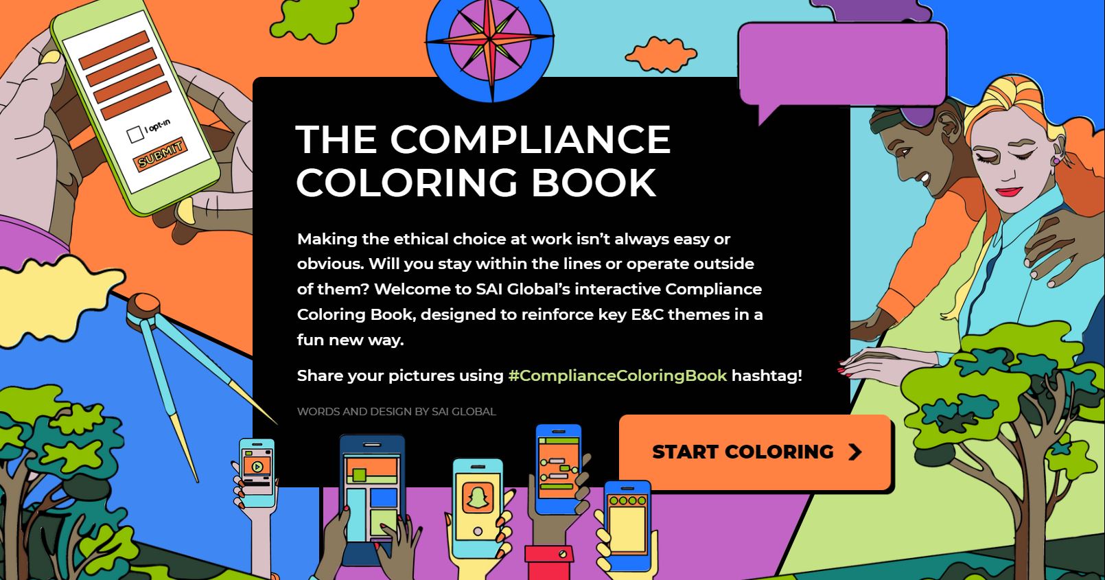 compliance coloring book for sales lead generation