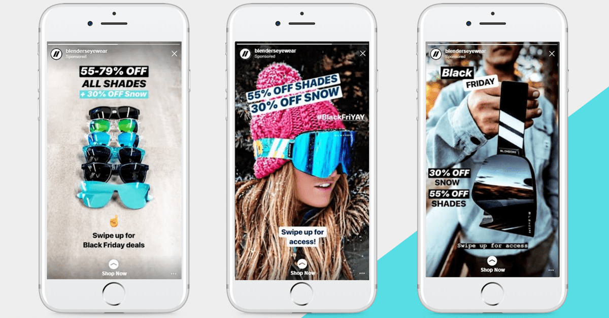 Blenders Eyewear Instagram Stories Examples