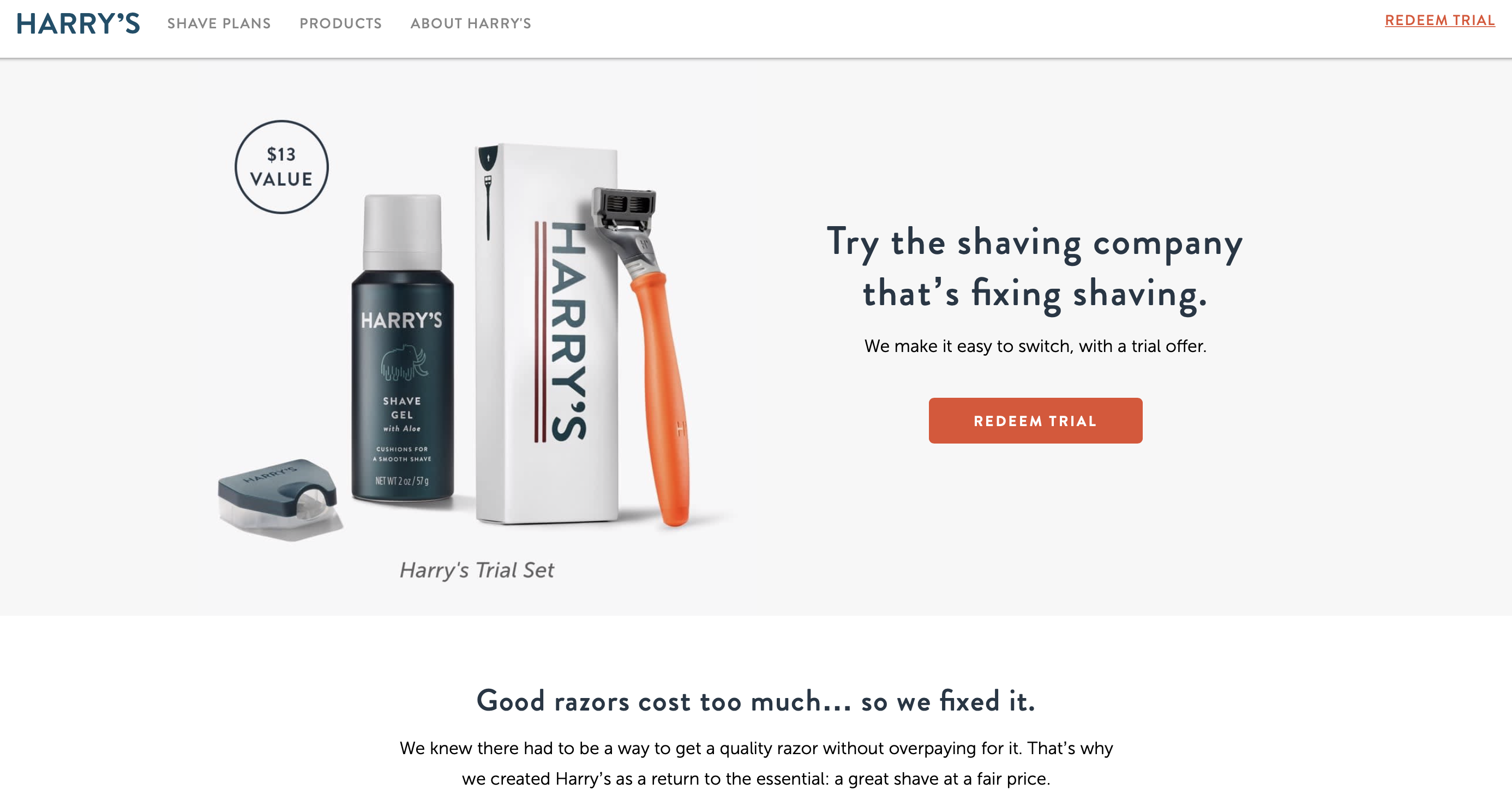 harrys razors website