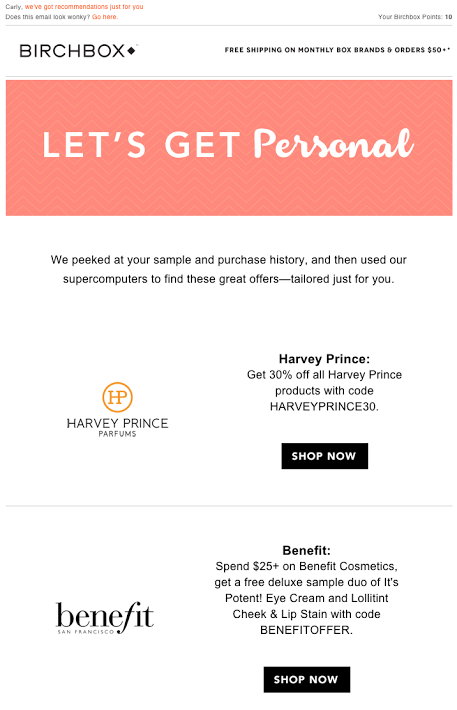 Birchbox offer