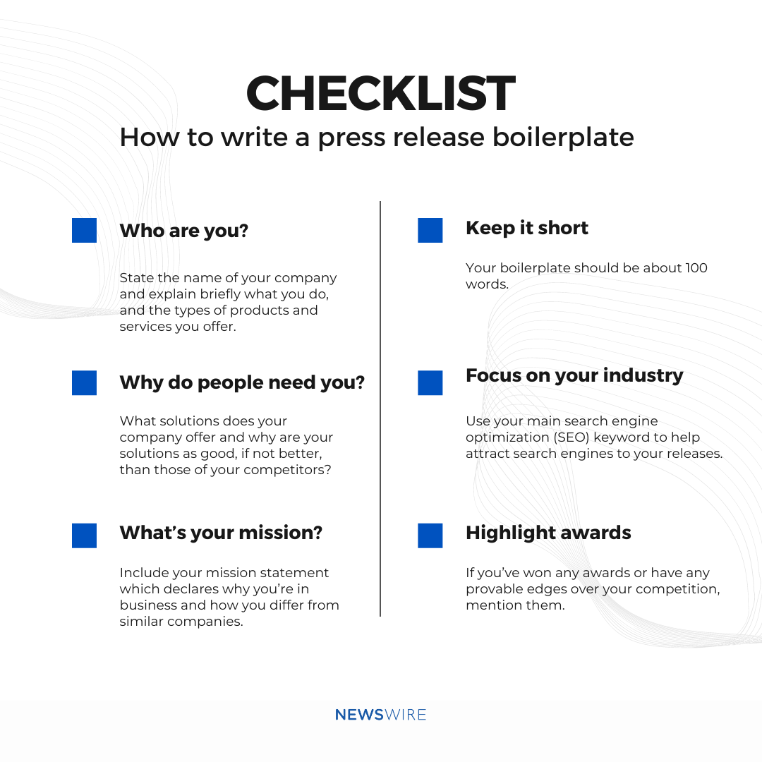 How to Write a Press Release Boilerplate Template Included