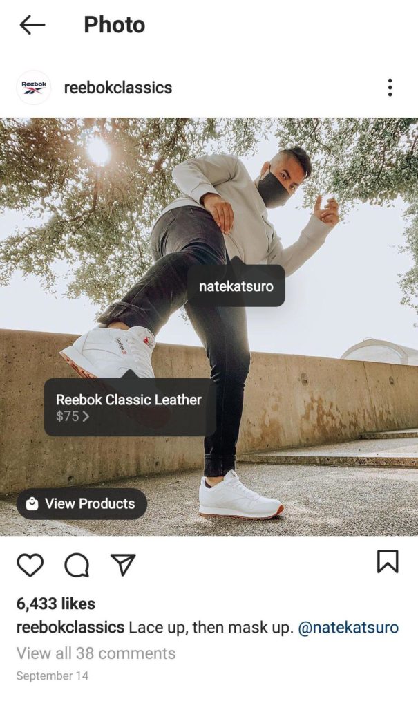 Instagram CTA ad example 