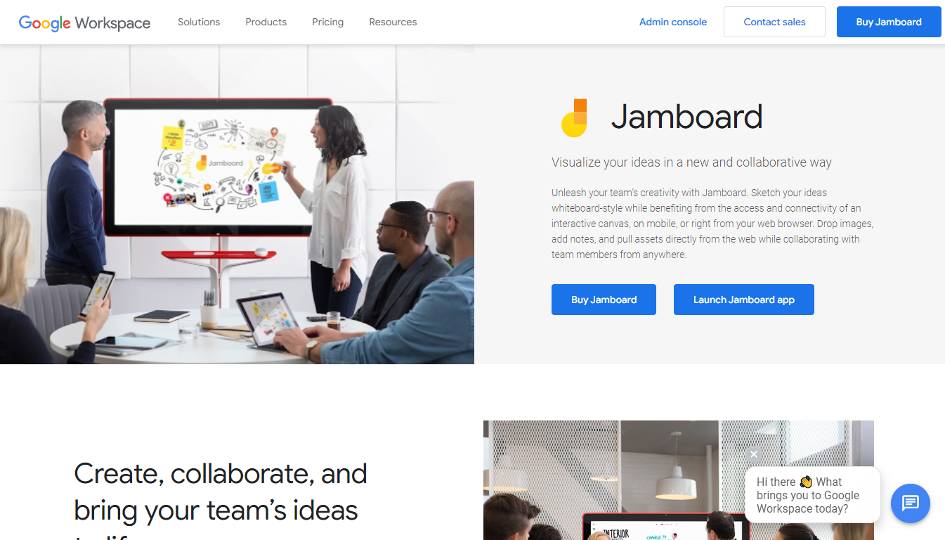 Google Jamboard | Popular free Google project management tool