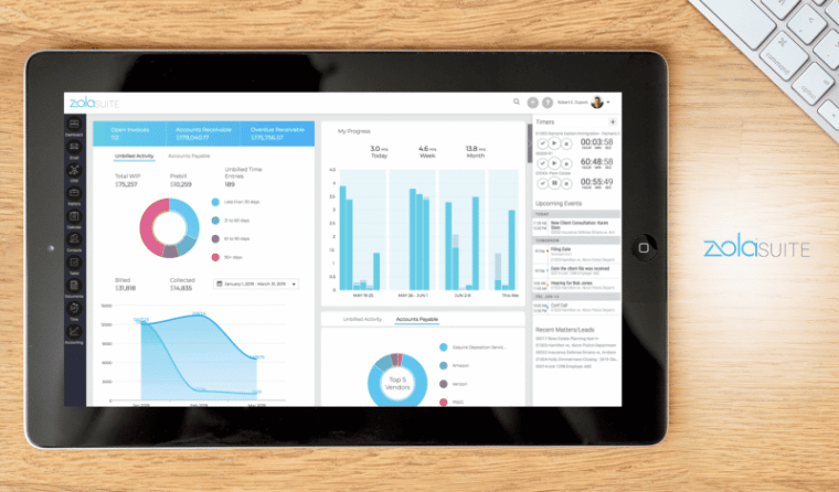 Zola Suite is kitted with loads of features, making it one of the best accounting tools for larger firms