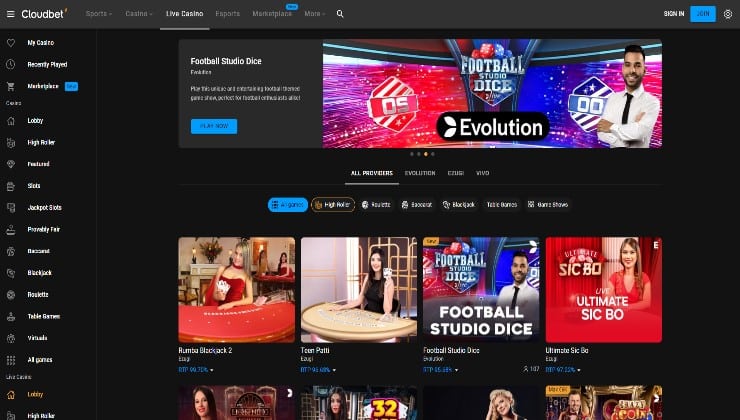 Cloudbet Live Casino Online Philippines 