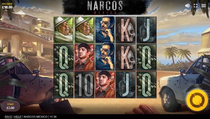 The Narcos Mexico online slot from the Red Tiger brand