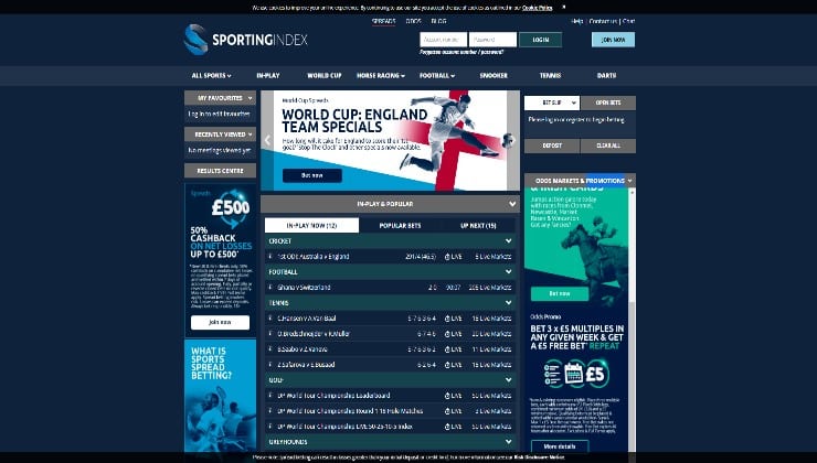 Sporting Index betting site UK