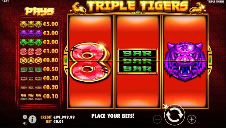 Triple Tigers, a classic slot game from Pragmatic Play