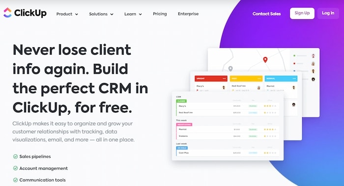 ClickUp is an excellent CRM software for versatility
