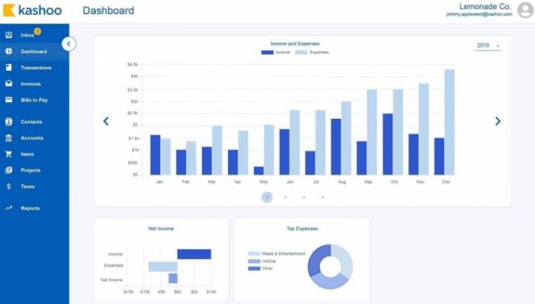 Kashoo is a great online accounting tool for really small businesses