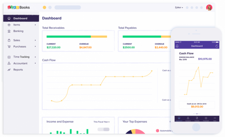 Zoho Books is a popular accounting tool for various businesses