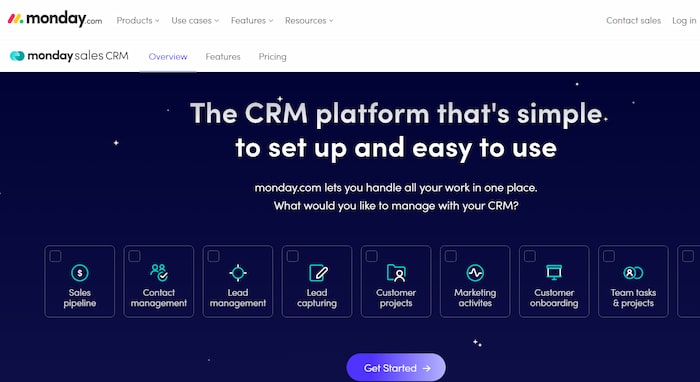 monday.com is the best CRM software solution in India for small businesses