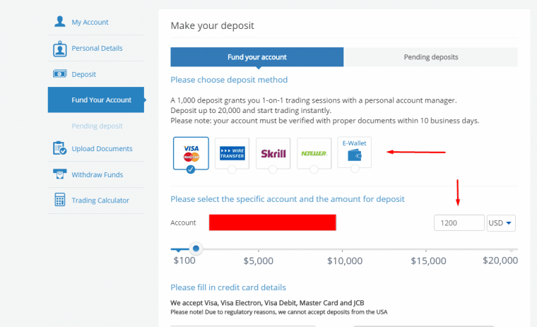 Make a Deposit at AvaTrade