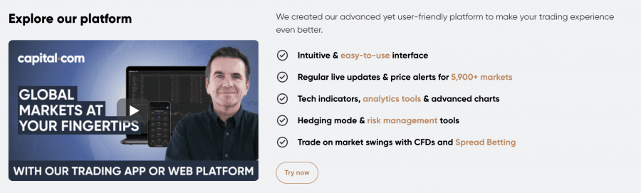 Capital.com features
