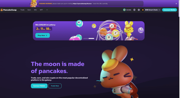 Visit PancakeSwap