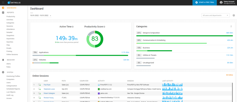 Controlio Employee Monitoring Software