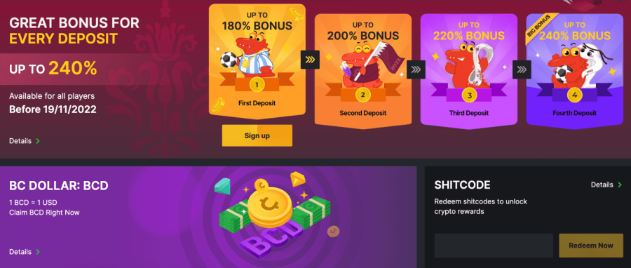 BNB casino bonuses