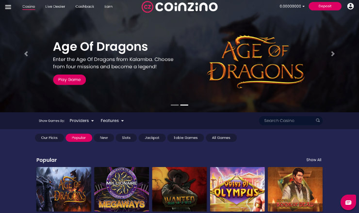 Coinzino New Casino Games