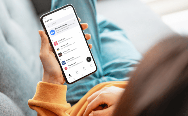 NordPass password manager on Mobile