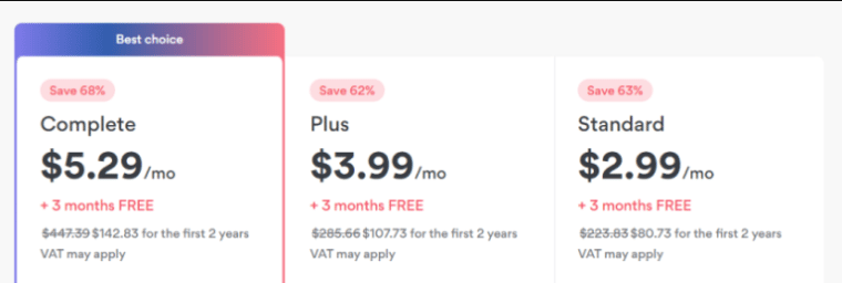 NordVPN pricing