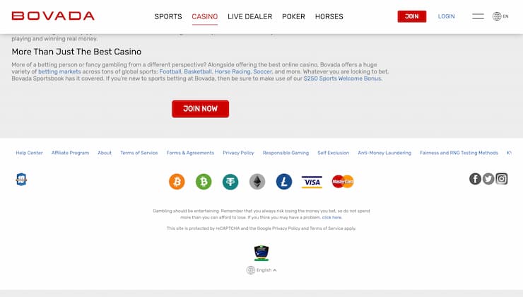 Bovada Curacao License