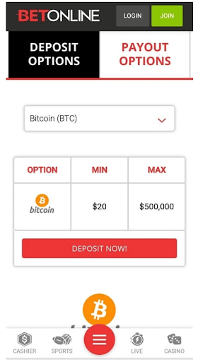 BetOnline payment options