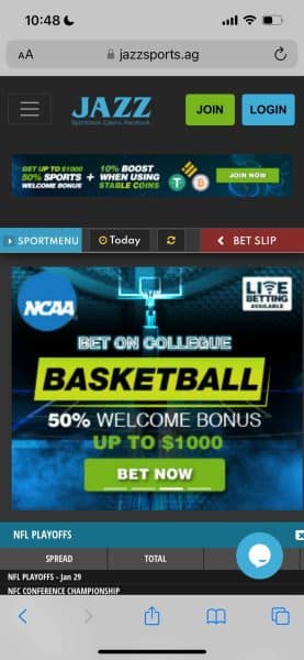 JazzSports betting app