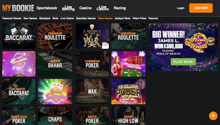 MyBookie Credit Card Casino