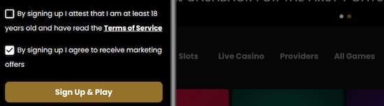 Lucky Block sports registration step 3