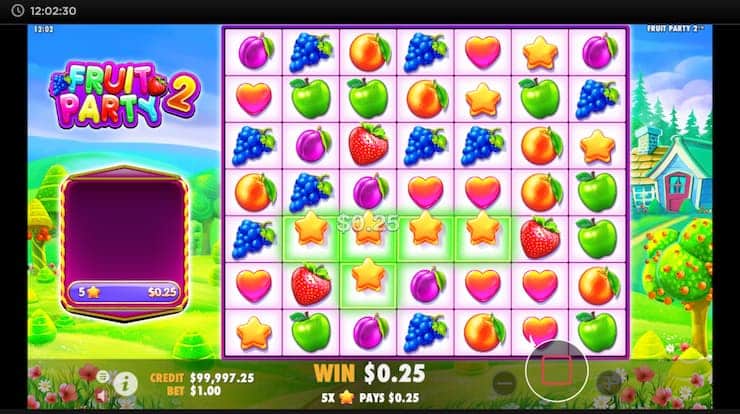 Fruit Party 2 Slot Tumble Feature