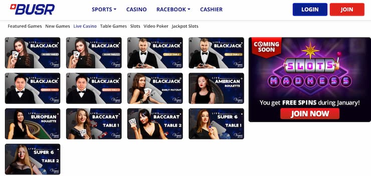 busr live casino games