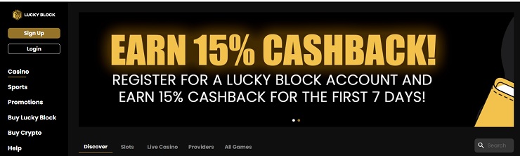 Lucky Block Casino Bonus ZA