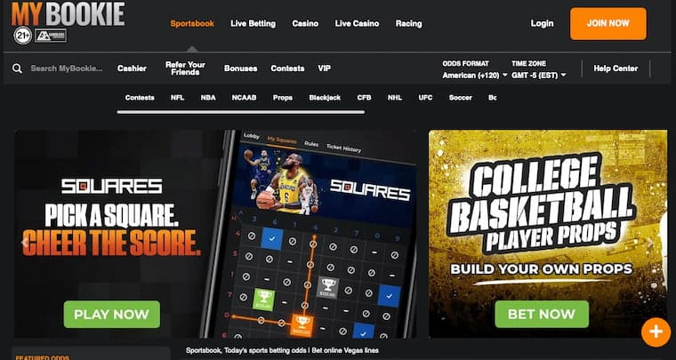 MyBookie home page