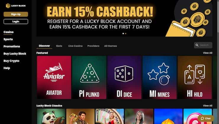 Lucky Block Iowa Online Casino