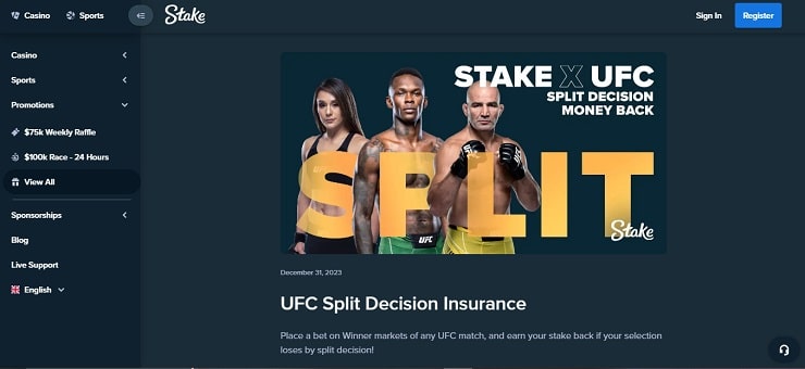 Stake UFC Promo