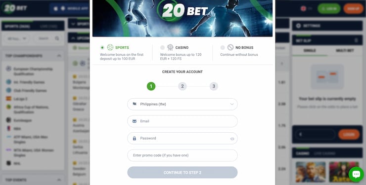 20Bet Sign Up