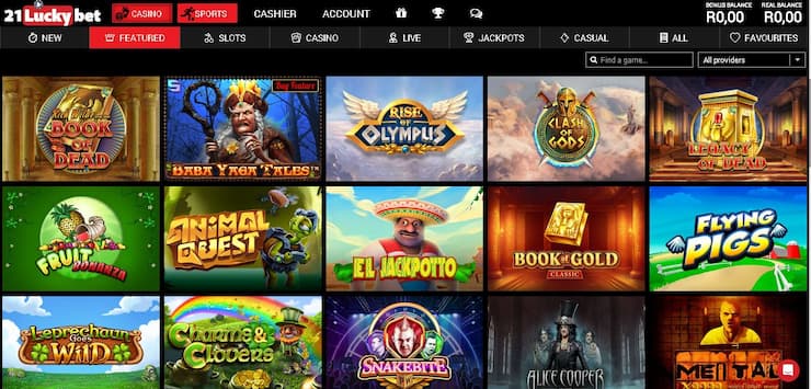 21Luckybet Games Lobby