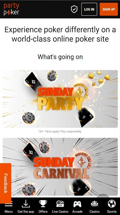 Best Poker App in UK - PartyPoker