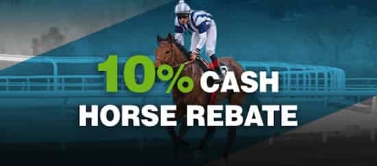 JazzSports 10% cash horse racing rebate