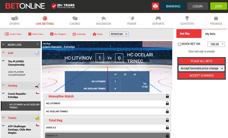 BetOnline Live Betting