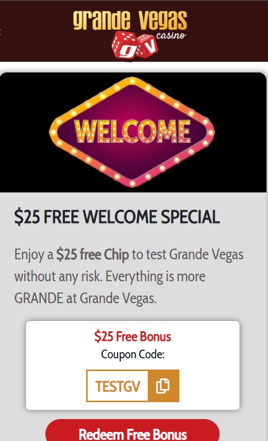Grande Vegas No Deposit Bonus Codes Grande Vegas Review
