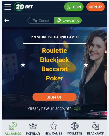 visit live casino app