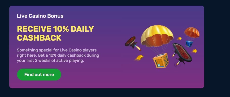 Live casino bonus