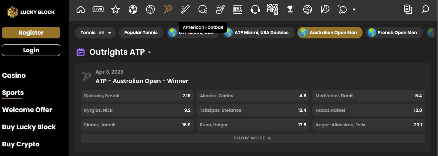 The Best Tennis Betting Site