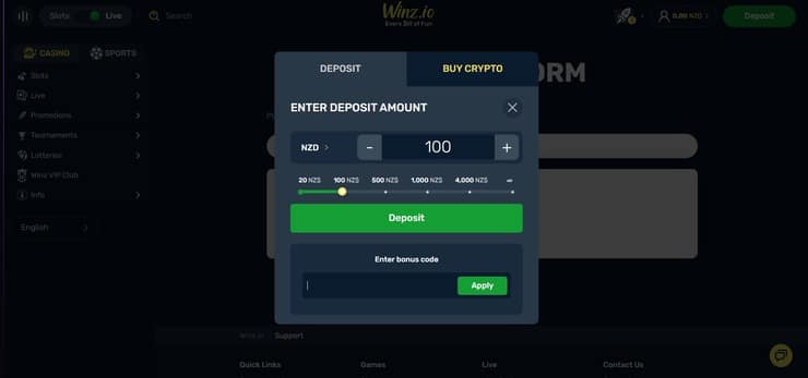 Winz Casino No Deposit Bonus June 2024 - Winz.io Review