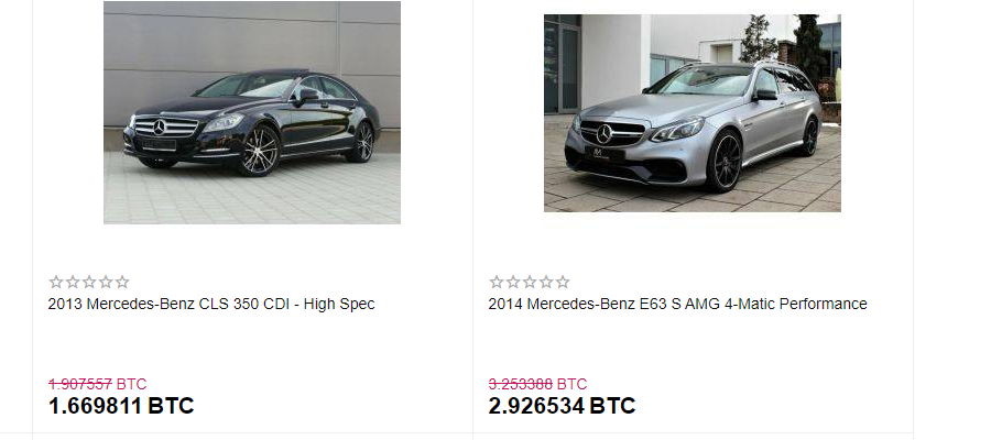 Some of the items at Crypto Emporium are popular cars from various leading brands