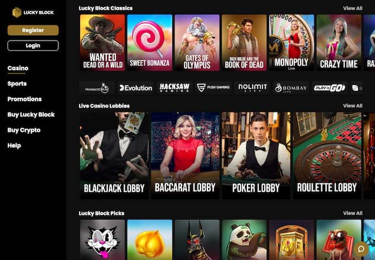 Lucky Block iPad casino