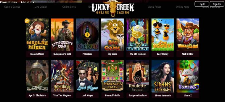 Lucky Creek casino home