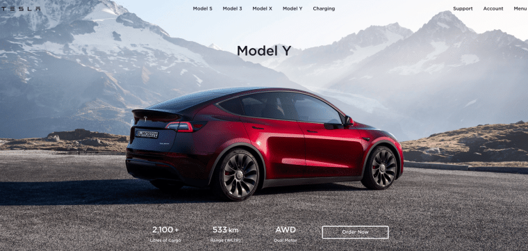 Model Y Tesla Page-min