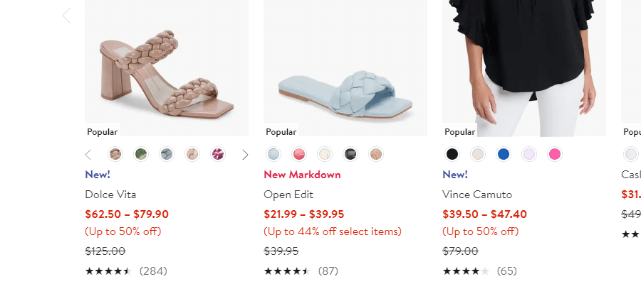 Nordstrom offers various fashion items for men, women, and children